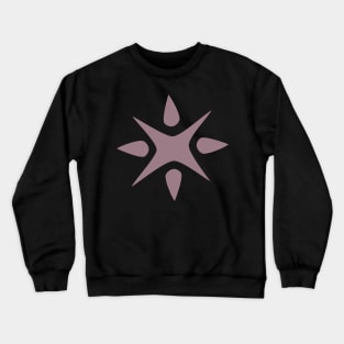 Large Geometric abstract snowflake in mauve Crewneck Sweatshirt